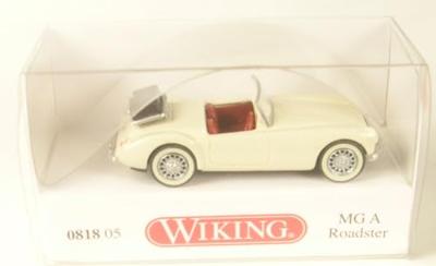 Wiking 081805 H0 Auto MG A Roadster, parelwit