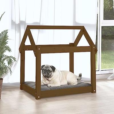 VidaXL Hondenmand 71x55x70 cm massief grenenhout honingbruin