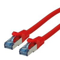 ROLINE Patchkabel Cat.6A S/FTP (PiMF), Component Level, LSOH, rood, 0,3 m - thumbnail