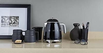 Smeg KLF05BLEU jaren &apos;50 waterkoker, zwart - thumbnail