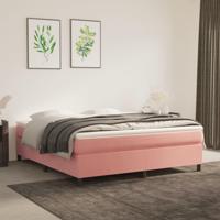 Boxspringframe fluweel roze 160x200 cm - thumbnail