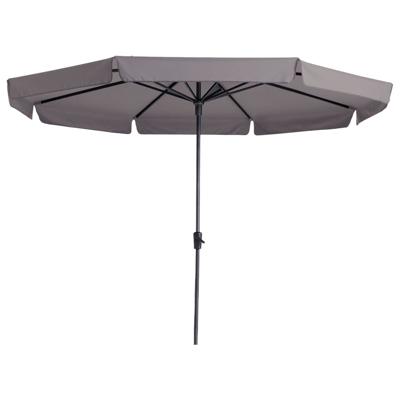 Parasol Syros 350cm met volant taupe