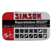 Simson Reparatiedoos select 12,5 cm aluminium rood/wit 23-delig - thumbnail
