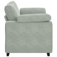Loveseat bank 120 cm fluweel lichtgrijs - thumbnail