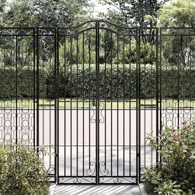 VidaXL Poort 121x8x180 cm smeedijzer zwart