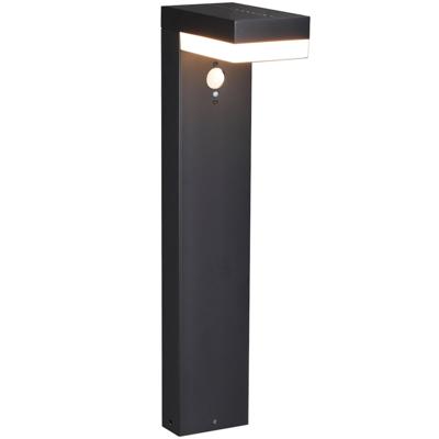 LED&apos;s Light RVS Solar LED Tuinlamp Paallamp met Bewegingssensor - Draadloos - 3 standen - Zwart