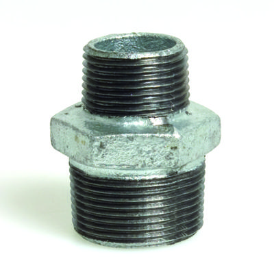 Zeskant Verloopnippel - Fig.245 - Staal verzinkt - buiten/buiten - 1.1/2" x 1.1/4"