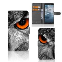 Nokia C2 2nd Edition | Telefoonhoesje | Met pasjeshouder | Uil - thumbnail
