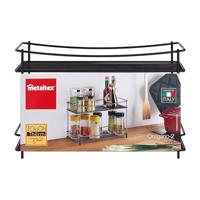 Metaltex Oregano Kruidenrek 2 Etages Mat Zwart/Metaal - thumbnail