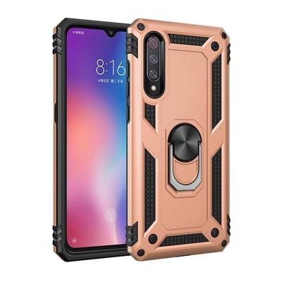 Sergeant Armor schokbestendig TPU + PC beschermende case voor Xiaomi mi 9 met 360 graden rotatie houder (goud)