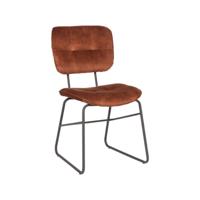 LABEL51 Eetkamerstoel 'Dez', Velvet, kleur Roest - thumbnail
