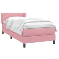 Boxspring met matras fluweel roze 90x210 cm - thumbnail