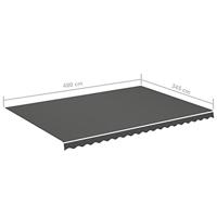VidaXL Vervangingsdoek voor luifel 500x350 cm polyester antracietkleurig - thumbnail