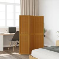 Kamerscherm met 3 panelen massief paulowniahout bruin - thumbnail
