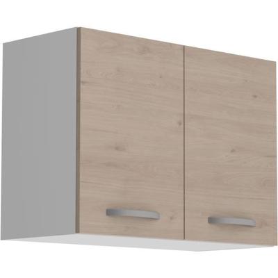 Oslo High Cabinet 2 Deuren - Decor Chene Jackson - L 80 x D 36 x H 58 cm