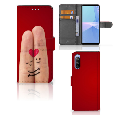 Sony Xperia 10 III | Wallet Case | met Pasjes | Liefde - Origineel Romantisch Cadeau