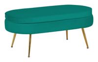 Artistiq Hocker 'Loulou' Velvet, kleur Groen - thumbnail
