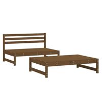 2-delige Loungeset massief grenenhout honingbruin - thumbnail