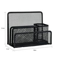 QUVIO Bureau organizer mesh - Zwart - thumbnail