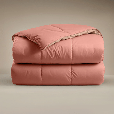 Zelesta Zelesta Deluxe Duo Salmon & Peach Dekbed - 140x200 | Hoesloos Percal Katoen Dekbed met Eco Cloud Vulling