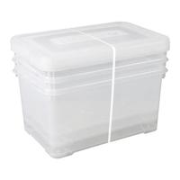 Curver opbergboxenset handy 3x50 l transparant - thumbnail