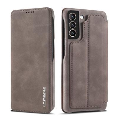 Voor Samsung Galaxy S21 FE LC.IMEEKE Hon Ancient Series Horizontale Flip Lederen Hoesje met houder en kaartsleuf (koffie) Voor Samsung Galaxy S21 FE LC.IMEEKE Hon Ancient Series Horizontale Flip Lederen Hoesje met houder en kaartsleuf (koffie)