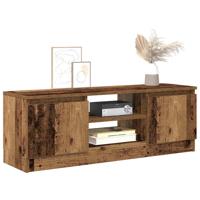 Tv-meubel 102x30x36 cm bewerkt hout oud houtkleurig - thumbnail