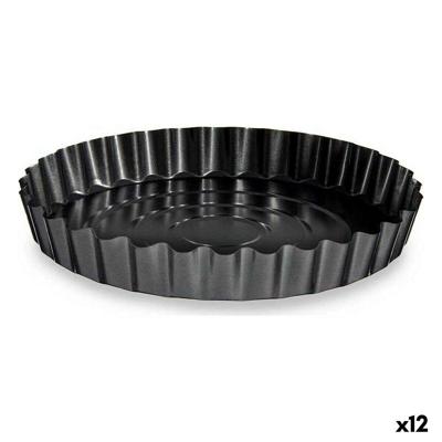 Oven Mould Kinvara Donker grijs Metaal Koolstofstaal Ø 28 cm 28,5 x 3,7 x 28,5 cm (12 Stuks)