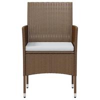 3-delige Tuinset poly rattan bruin - thumbnail