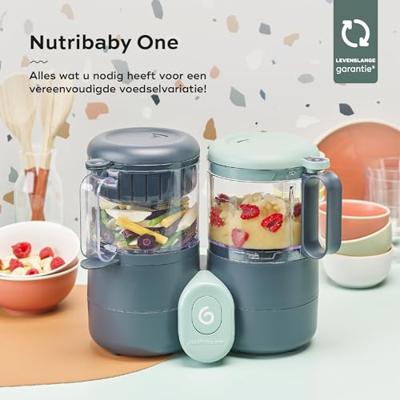 BABYMOOV Nutribaby One multifunctionele keukenmachine, kookplaat en blender zwart/grijs - thumbnail