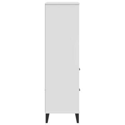 Boekenkast VIKEN 60x35x123 cm massief grenenhout wit