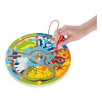 Goki houten magneet doolhof leren tellen in de dierentuin - thumbnail