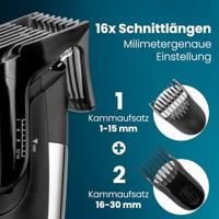 Clatronic HSM/R 3827 chrom-schwarz USB-C Baardtrimmer Zwart/zilver - thumbnail