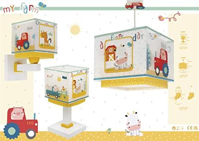 Dalber Kinderkamer wandlampMy Farm geel met wit - 63409