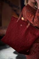 Pip Studio Tote Bag Velvet Quiltey Days Rood - thumbnail