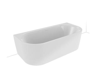 Riho Desire half vrijstaand half vrijstaand ligbad met overloop 180x84cm met Sifon Glans Wit B089001005 Riho Desire half vrijstaand half vrijstaand ligbad met overloop 180x84cm met Sifon Glans Wit B089001005