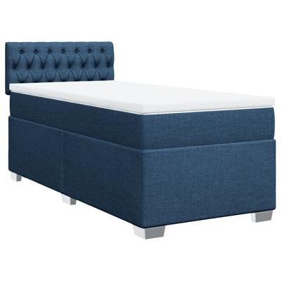 Boxspring met matras stof blauw 80x200 cm - thumbnail