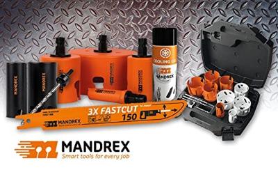 Mandrex Elektricien set TCT+ Bi-metaal SpeedXcut M42 35mm tot 83mm zesk.11 + verzinkring, 13-delig