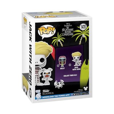 Disney Nightmare Before Christmas Funko Pop Vinyl: Jack with Zero