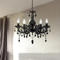 Searchlight Zwarte kroonluchterMarie Therese - 1455-5BK - thumbnail