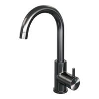 BRAUER Gunmetal Edition hoge opbouw wastafelmengkraan met draaibare ronde uitloop model B gunmetal geborsteld PVD - thumbnail