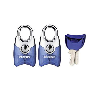 Masterlock 2 x 20mm - lexan & chrome plated zinc body - 10mm shrouded steel shack - 4630EURTAST