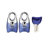 Masterlock 2 x 20mm - lexan & chrome plated zinc body - 10mm shrouded steel shack - 4630EURTAST - thumbnail