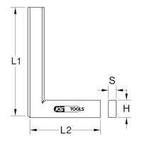KS Tools 300.0258 3000258 Platte winkelhaak - thumbnail