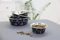 Voederbak rvs zwart met motief 4000ml - thumbnail