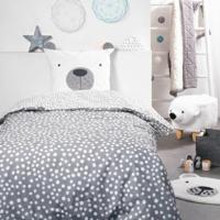 TODAY bedset - dekbedovertrek 140x200 + 2 kussenslopen 63x63 - 1 persoon - FUNNY2.6 - Grijs - thumbnail