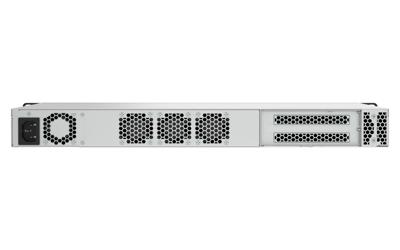 QNAP QGD-1602-C3758-16G-US Smart Edge-switch die QTS uitvoert en virtuele machines (VM's) ondersteunt, waardoor veelzijdige toepassingen aan al uw netwerkbehoeften kunnen voldoen. (Diskless)