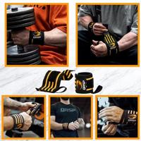 GASP Hardcore Wrist Wraps Black/Yellow - thumbnail