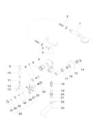 Dornbracht Madison Badmengkraan voor wandmontage, met spoeldouche Chroom - thumbnail