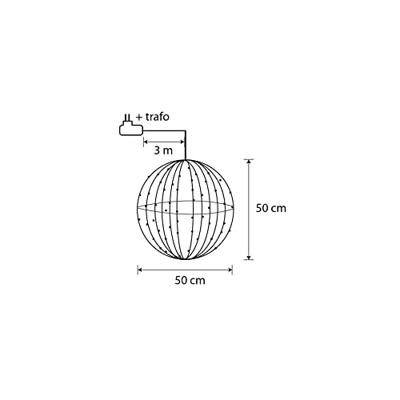 Lichtbol 320 LED Ø50cm + Timer